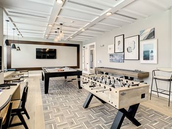 Entertaining game room & billiards area